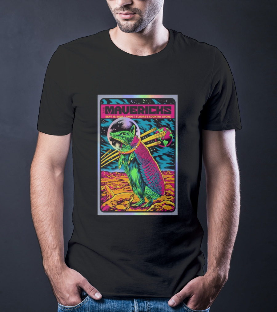 The Mavericks Sep 19 2026 Cosmic Armadillo Event John Floore Country Store Helotes TX T-Shirt