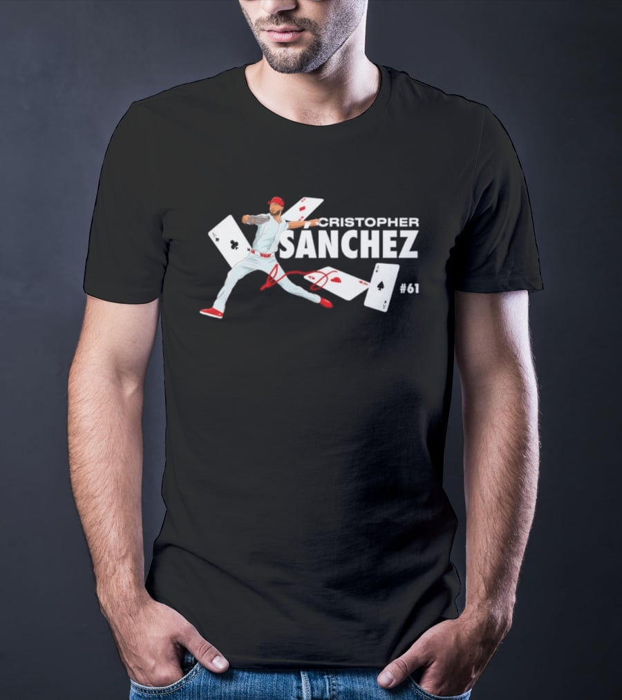 Cristopher Sanchez Philadelphia Phillies MLB Player Ace Card 2026 T-Shirt