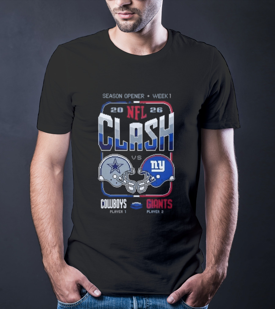 NFL Clash 2026 Cowboys Vs Giants Season Opener Week 1 Matchup T-Shirt