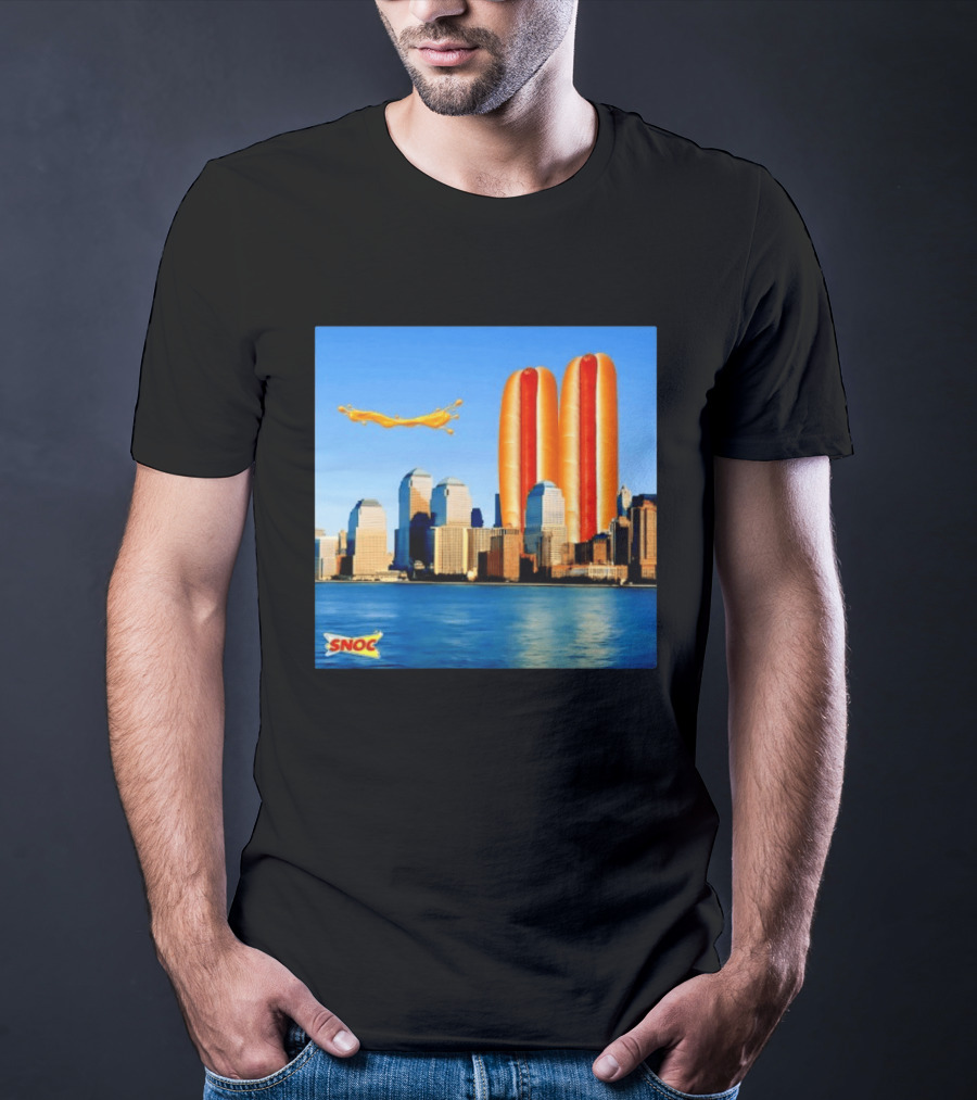 Snoc Hot Dog Twin Towers New York City 911 Event T-Shirt