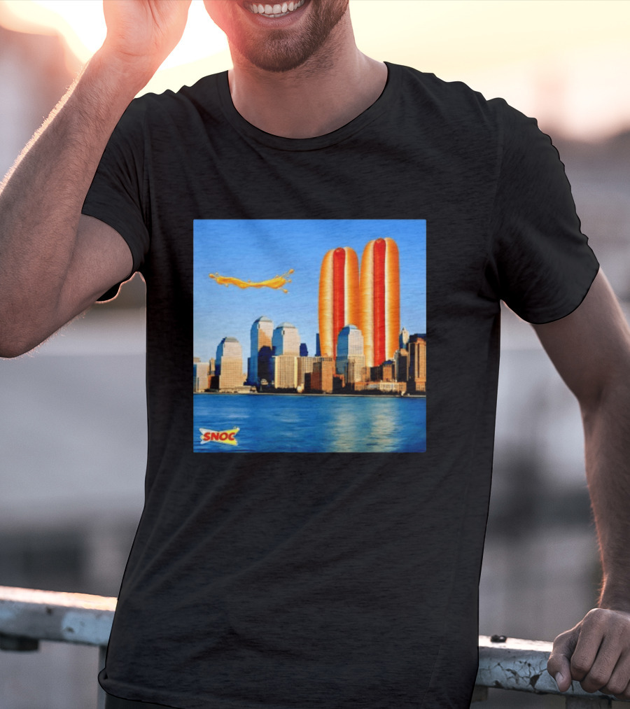 Snoc Hot Dog Twin Towers New York City 911 Event T-Shirt