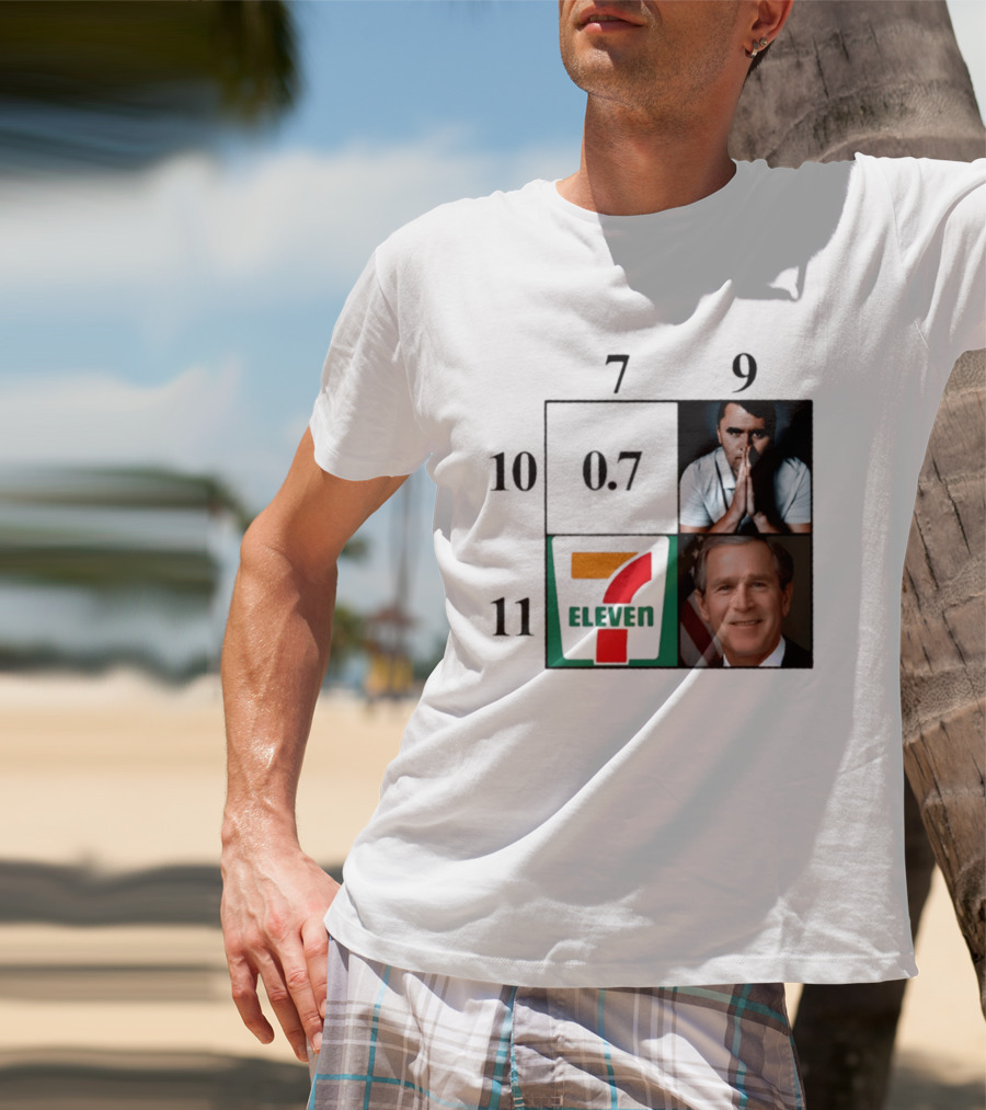 7 Eleven 07 George W. Bush Charlie Kirk Punnett Square 9 10 11 T-Shirt
