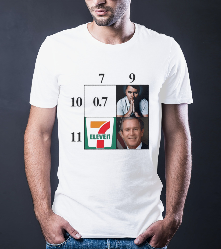 7 Eleven 07 George W. Bush Charlie Kirk Punnett Square 9 10 11 T-Shirt