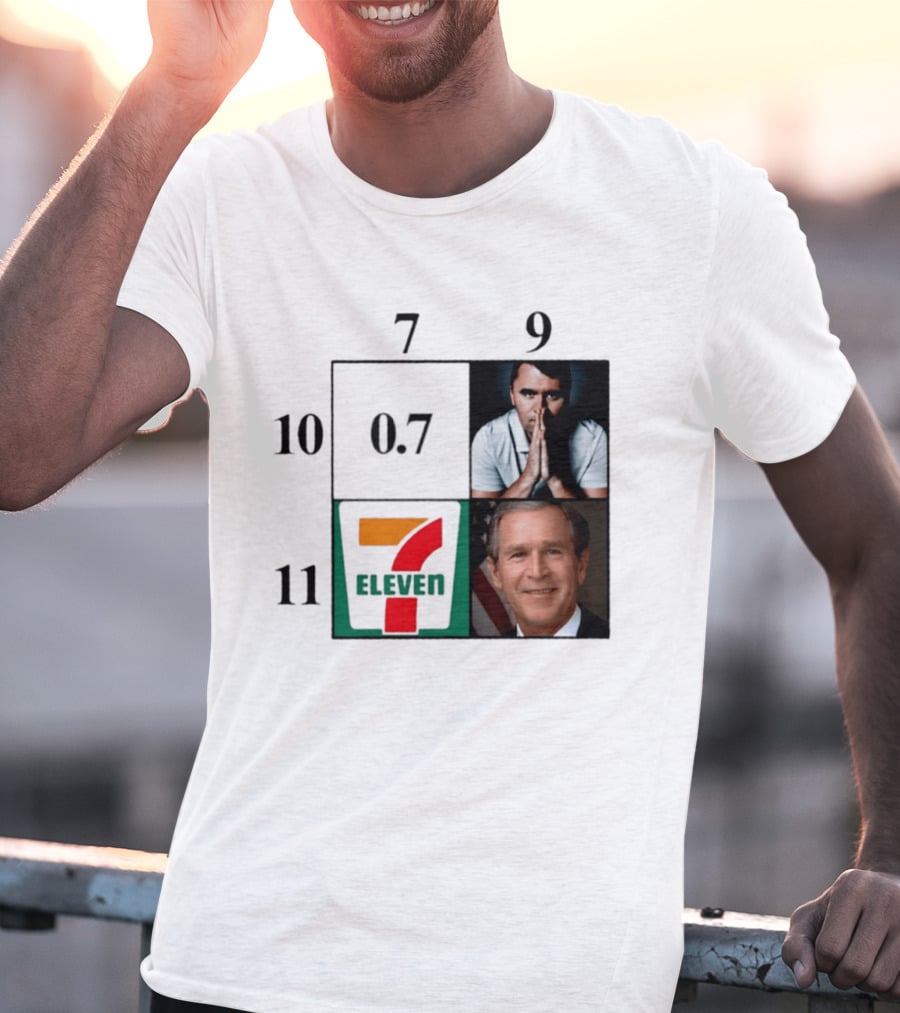 7 Eleven 07 George W. Bush Charlie Kirk Punnett Square 9 10 11 T-Shirt