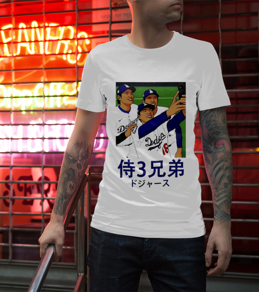 Ohtani Yamamoto Sasaki Dodgers Samurai 3 Brothers T-Shirt