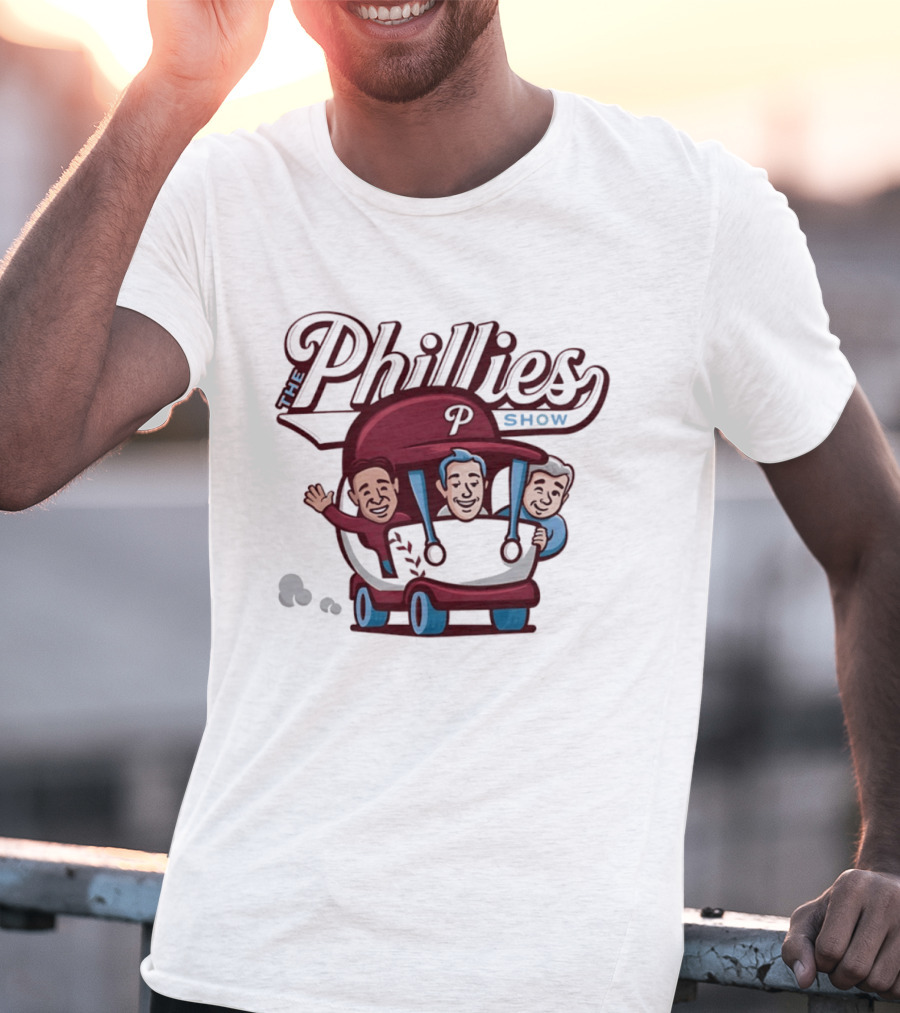 Philadelphia Phillies The Phillies Show Vintage Cartoon Golf Cart T-Shirt