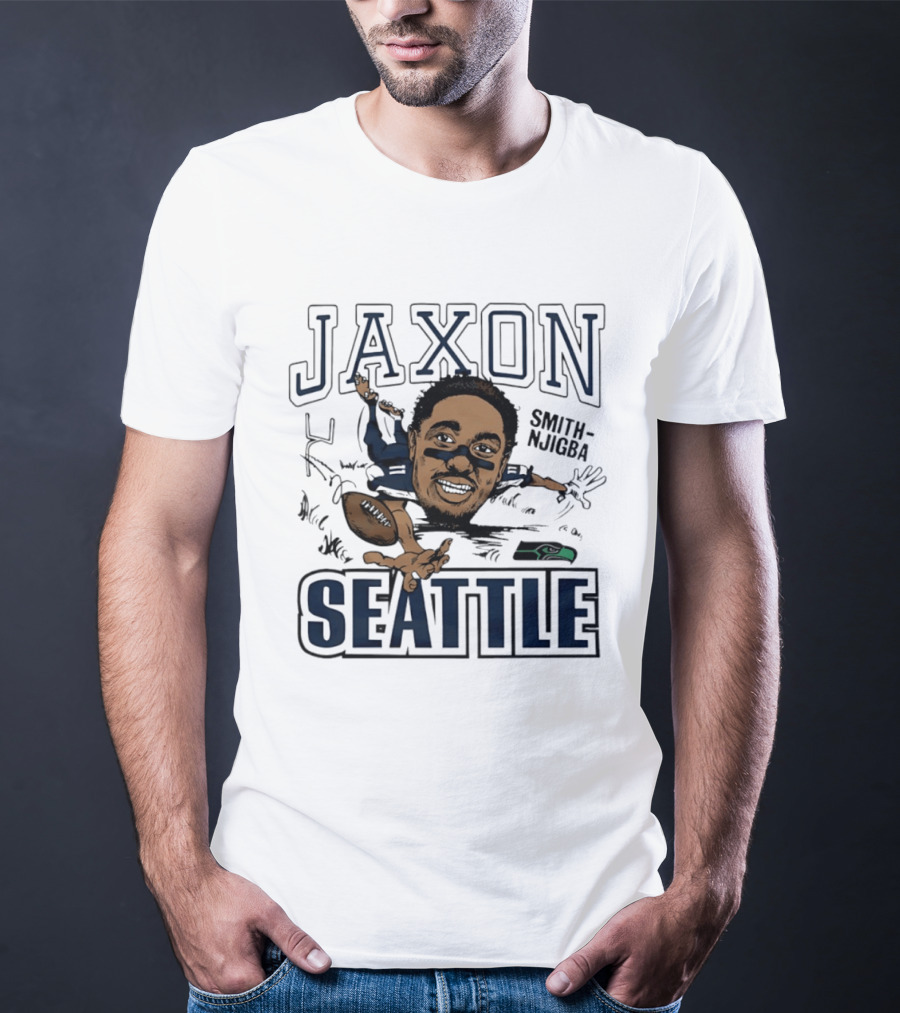 Jaxon Smith Njigba Seattle Seahawks Caricature T-Shirt
