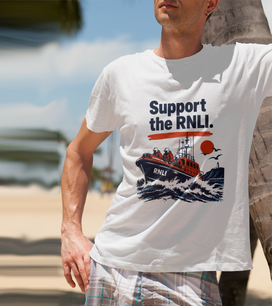 Support The RNLI Lifeboat Rescue At Sea T-Shirt