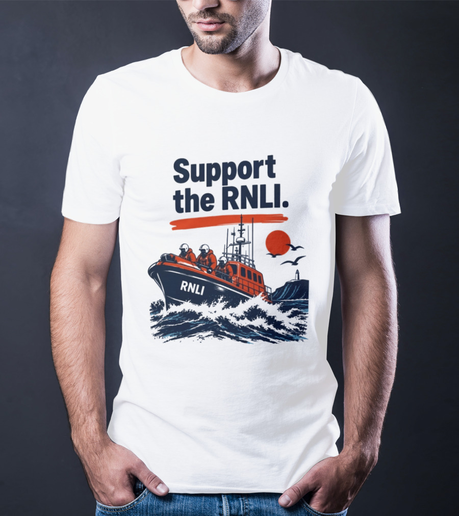 Support The RNLI Lifeboat Rescue At Sea T-Shirt