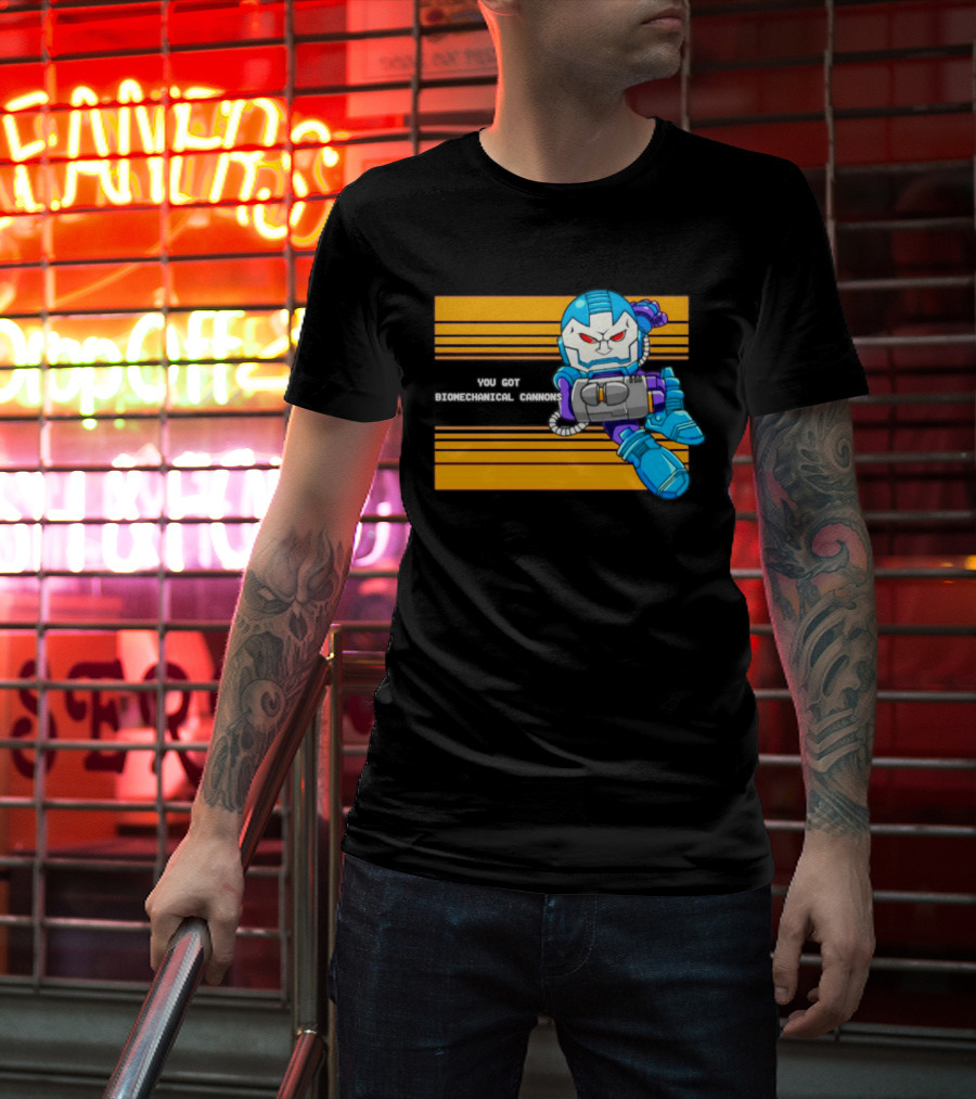 Apocalypse Marvel Cartoon Biomechanical Cannons T-Shirt
