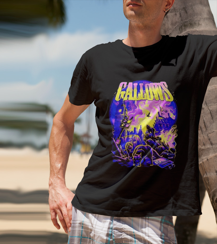 Gallows London Big Ben Wolf Apocalypse Urban Chaos Scene T-Shirt