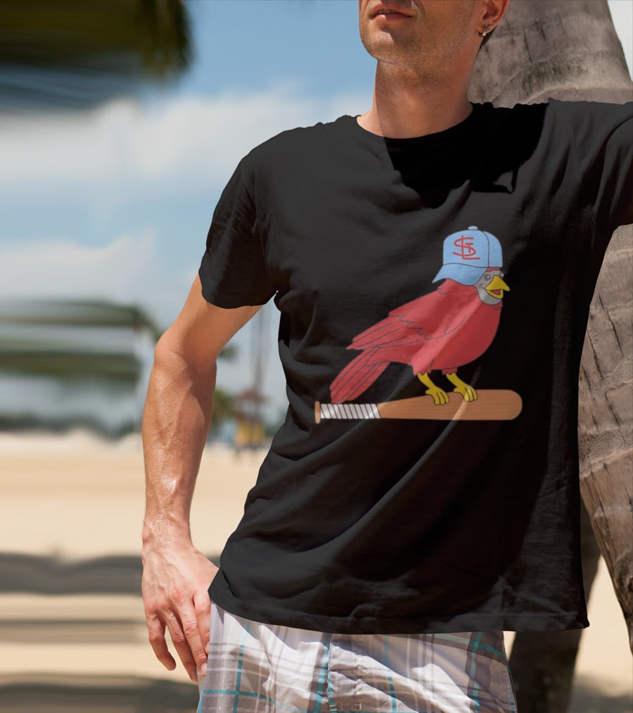 Hancel Rincon St. Louis Cardinals STL Hat Animated Bird Baseball Bat T-Shirt