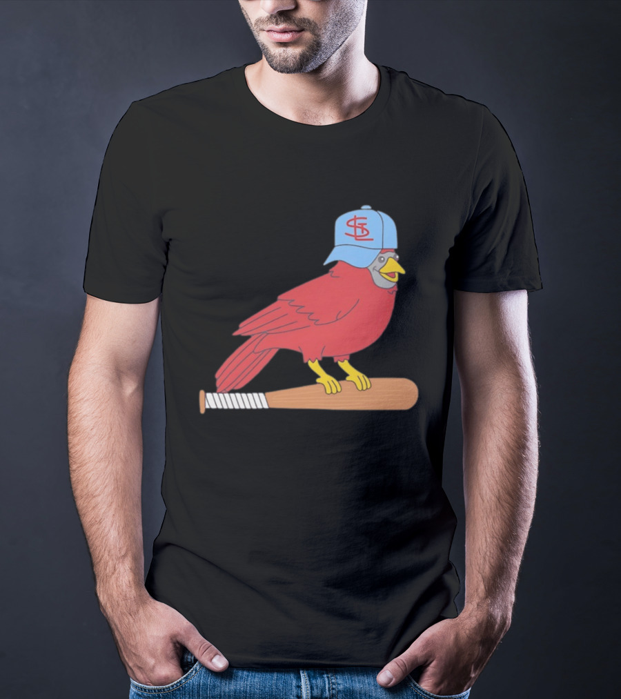 Hancel Rincon St. Louis Cardinals STL Hat Animated Bird Baseball Bat T-Shirt