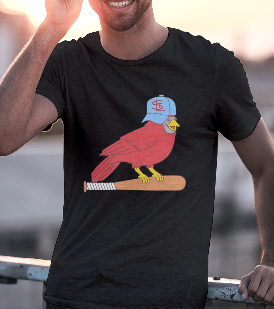 Hancel Rincon St. Louis Cardinals STL Hat Animated Bird Baseball Bat T-Shirt