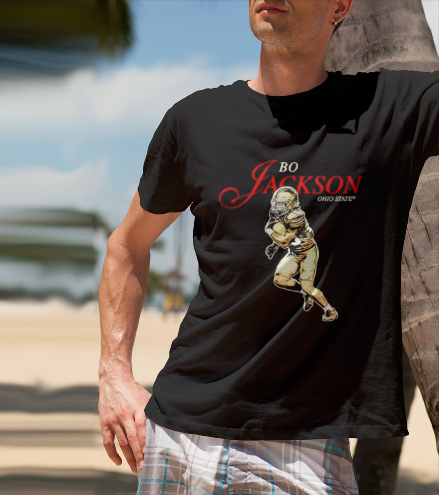 Bo Jackson 25 Ohio State Buckeyes NCAA Player T-Shirt