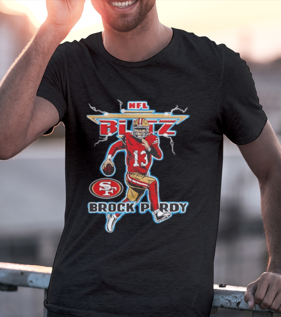 Brock Purdy NFL Blitz San Francisco 49ers SF Logo 13 T-Shirt