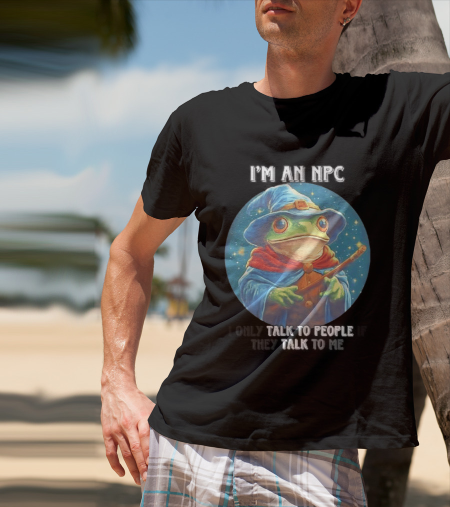 I'm An NPC Frog Wizard I Only Talk To People If They Talk To Me T-Shirt