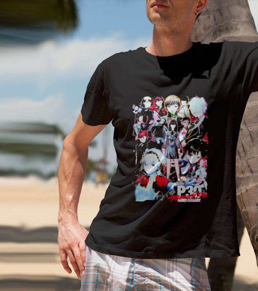 Chillweeb Persona 30th Anniversary Anime Characters P3 25th Anniversary Edition T-Shirt