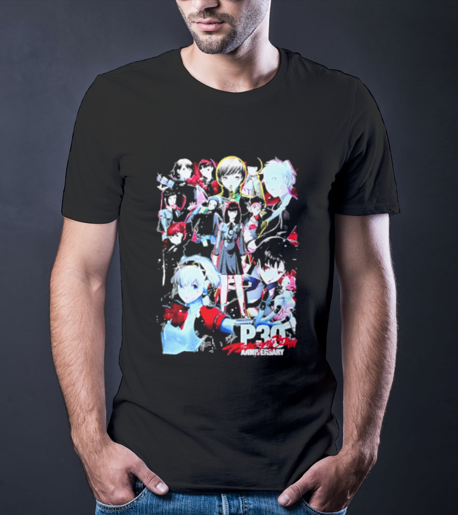 Chillweeb Persona 30th Anniversary Anime Characters P3 25th Anniversary Edition T-Shirt