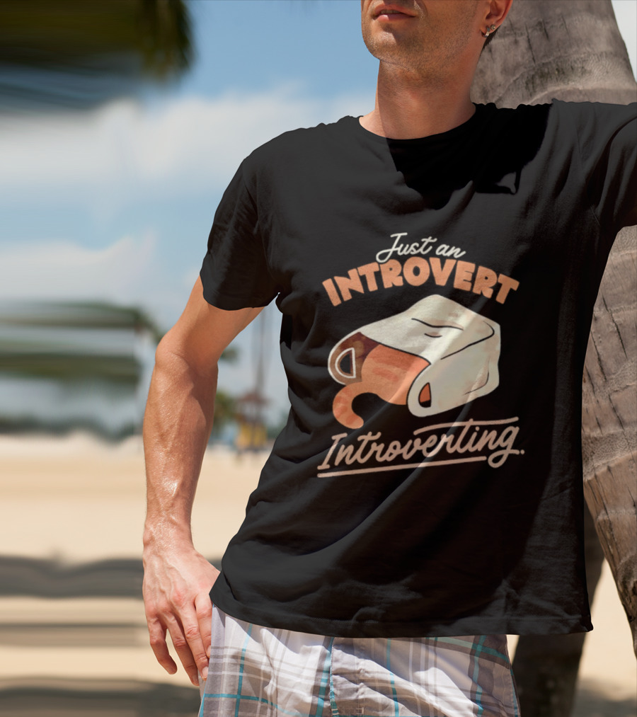 Just An Introvert Introverting Cat In A Bag T-Shirt