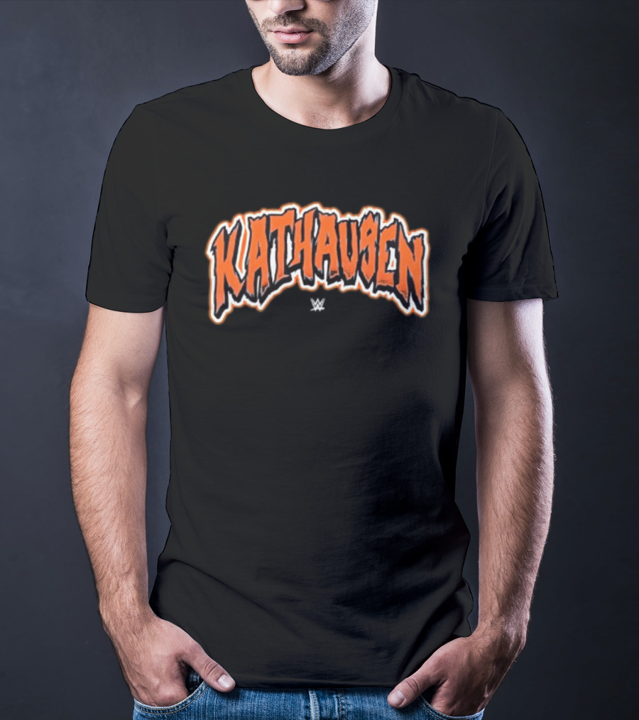 Karl Anthony Towns WWE KATHausen Wordmark Halloween Font T-Shirt