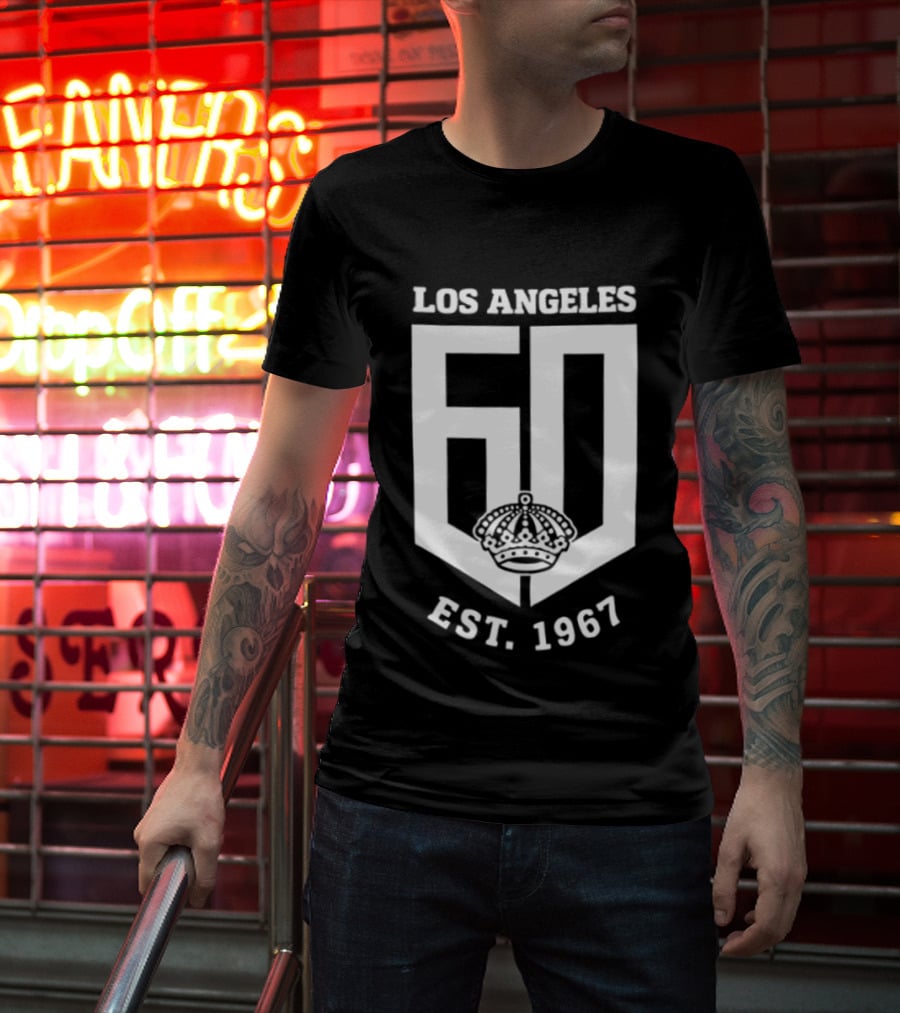 Los Angeles Kings 60th Anniversary EST. 1967 Diamond Crown Celebration T-Shirt