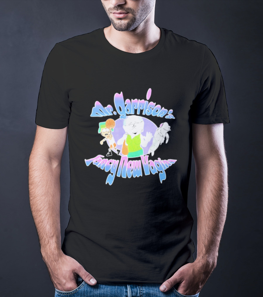 Mr Garrison's Fancy New Vagina South Park Basketball Cartoon Characters T-Shirt