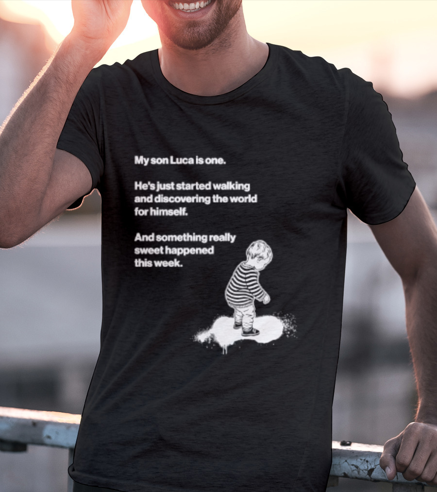 Luca Is One First Steps Adventure Exploring The World T-Shirt