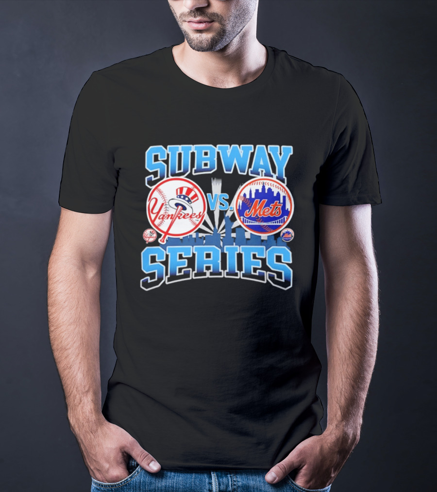 New York Yankees Vs Mets 2026 Subway Series Skyline T-Shirt