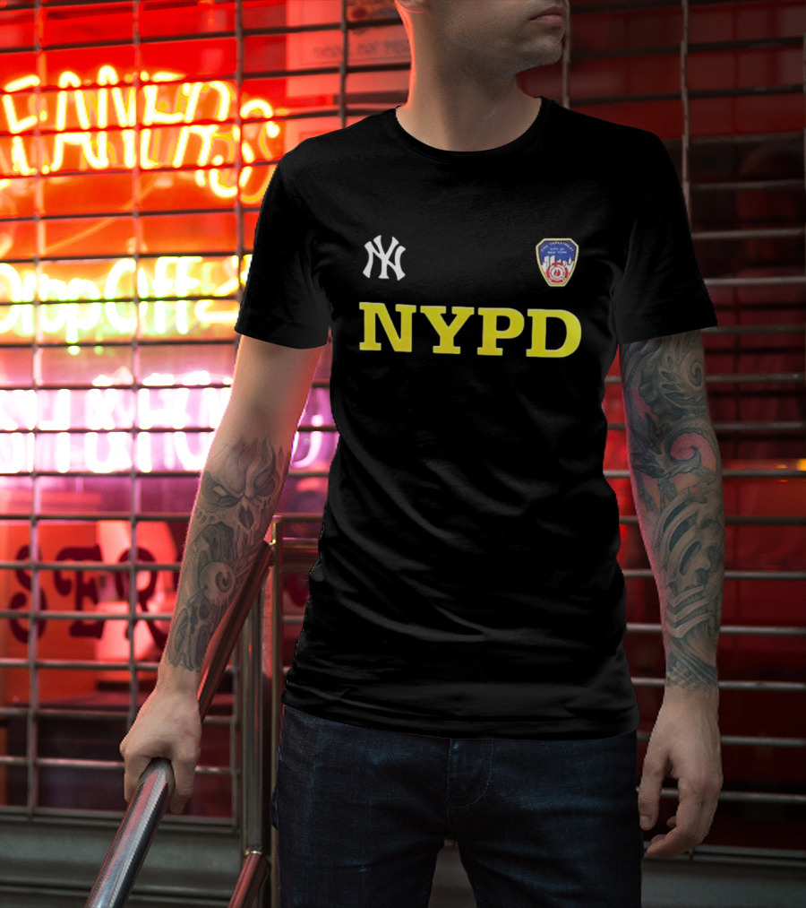 NYPD New York Yankees 2026 25th Anniversary 9 11 We Will Never Forget Remember Honor Unite 2 Sided T-Shirt