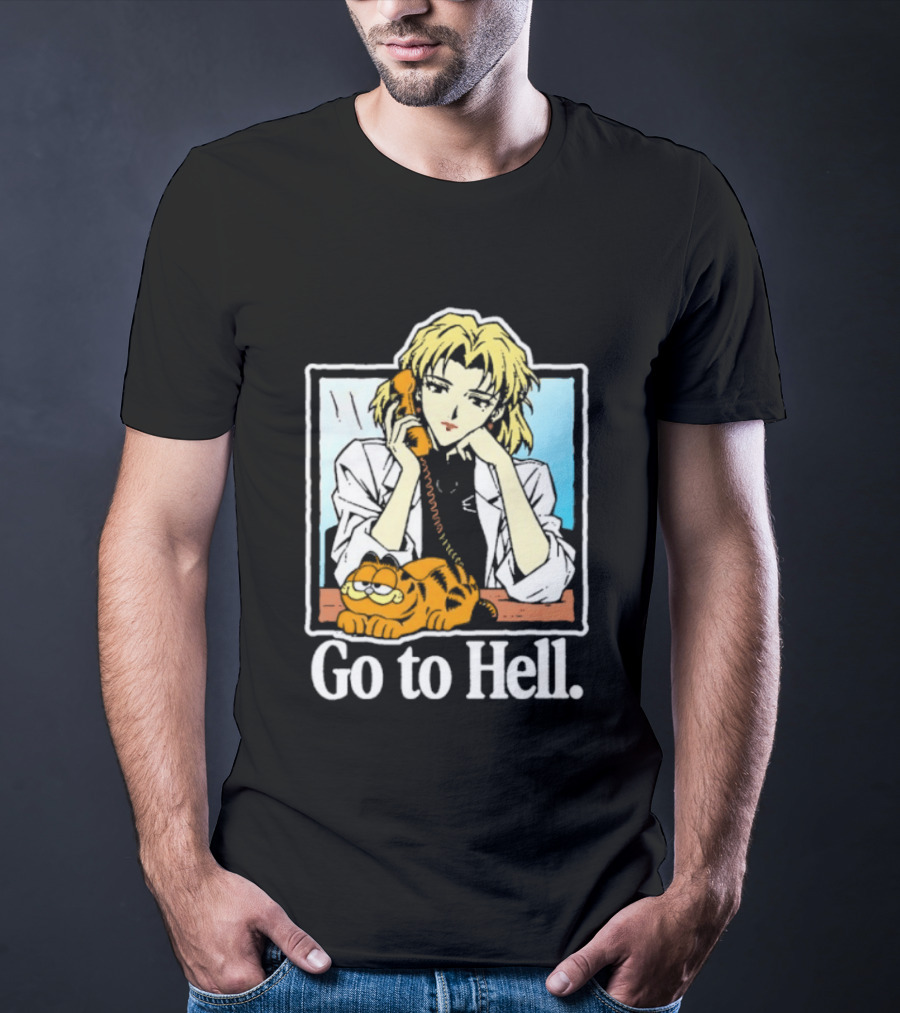 Ritsuko Akagi Go To Hell Neon Genesis Evangelion Cartoon T-Shirt