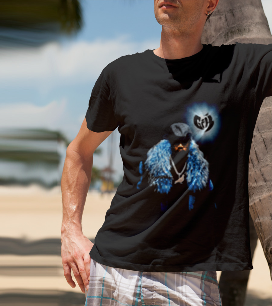 Staple Pigeon Store Staple X Ghostface Killah Collaboration With Wu Tang Clan Influence And Iconic Blue Fur Coat T-Shirt