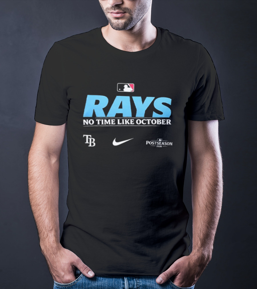 Tampa Bay Rays No Time Like October MLB 2026 Nike Postseason T-Shirt