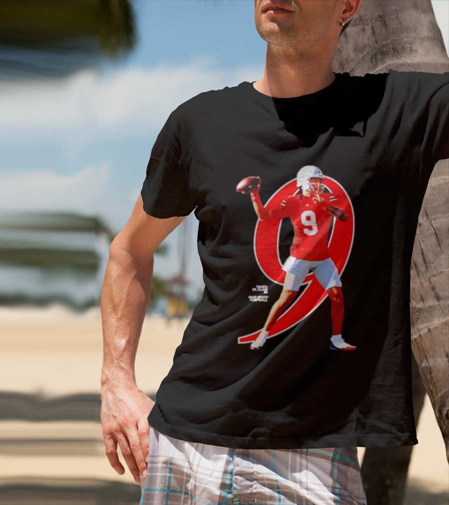 Ohio State Buckeyes Tavien St. Clair 9 NCAA Football Breakthrough Player T-Shirt