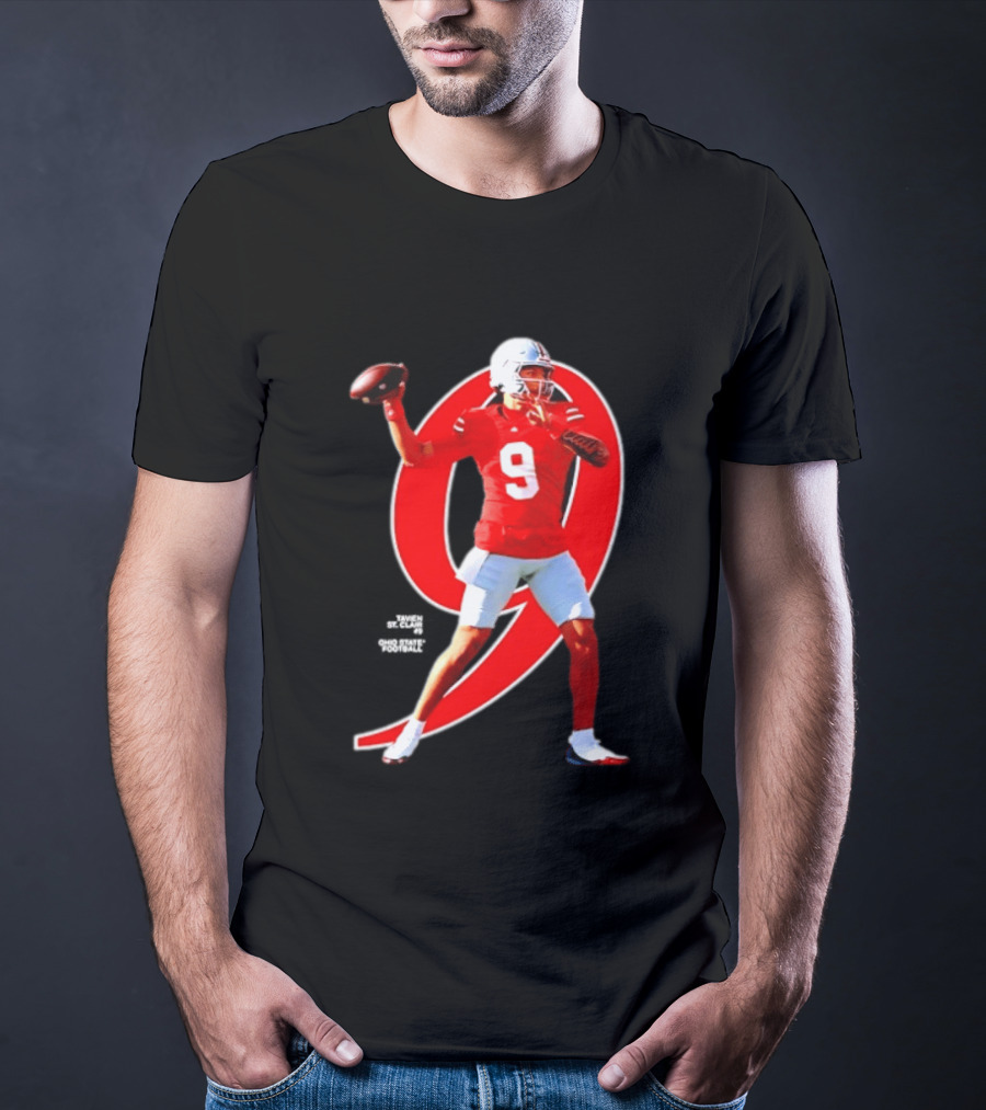 Ohio State Buckeyes Tavien St. Clair 9 NCAA Football Breakthrough Player T-Shirt