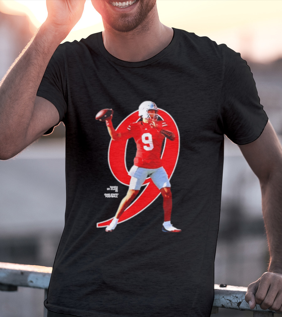 Ohio State Buckeyes Tavien St. Clair 9 NCAA Football Breakthrough Player T-Shirt