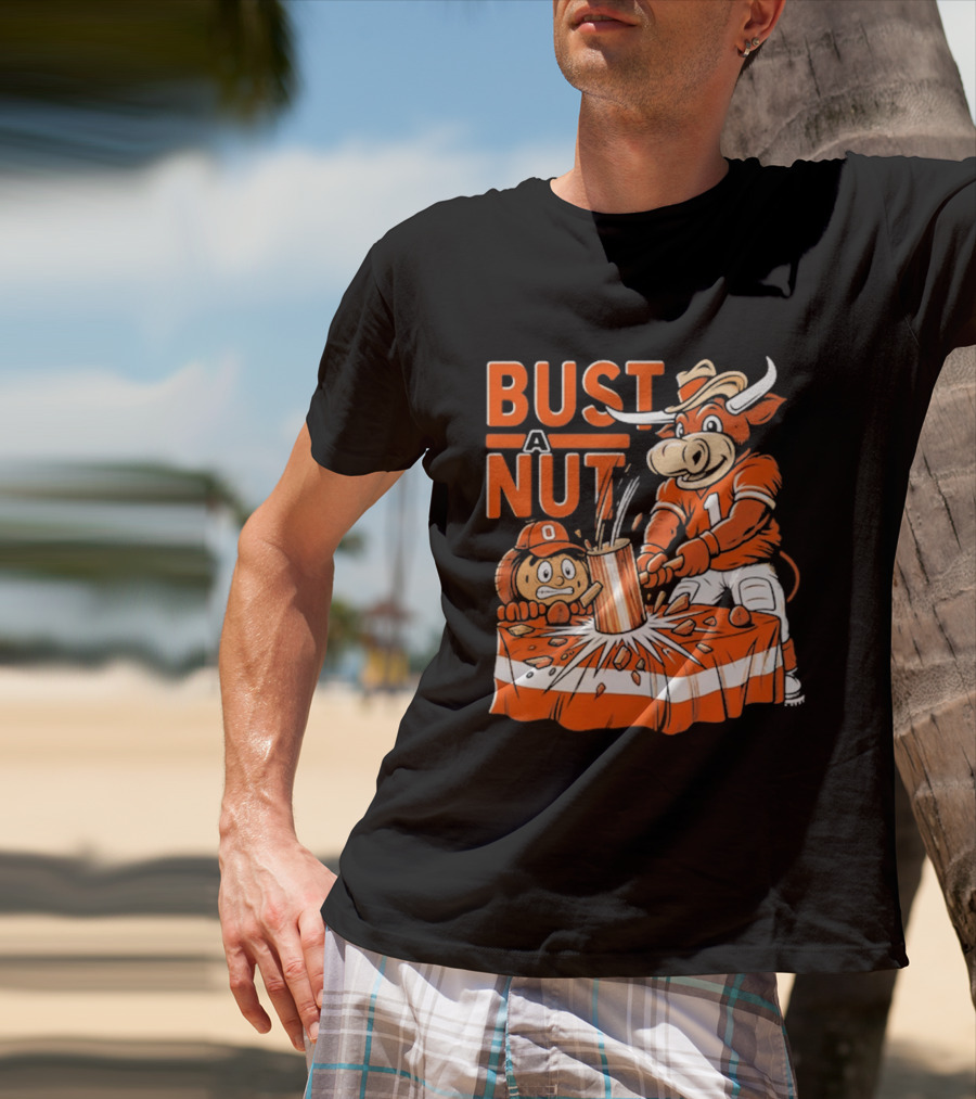 Bust A Nut Texas Football Bevo Beat Competition T-Shirt