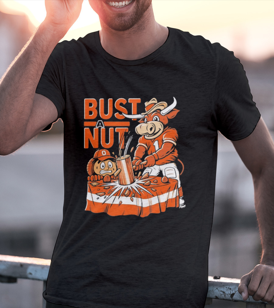 Bust A Nut Texas Football Bevo Beat Competition T-Shirt