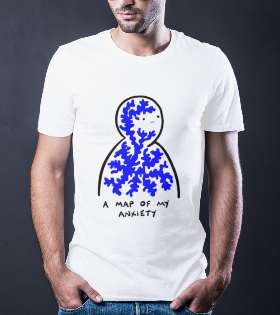 A Map Of My Anxiety Mental Health Awareness T-Shirt