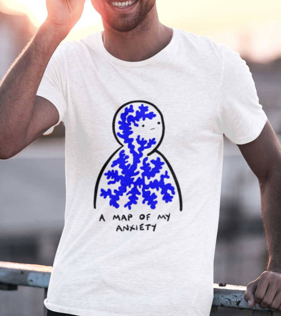 A Map Of My Anxiety Mental Health Awareness T-Shirt