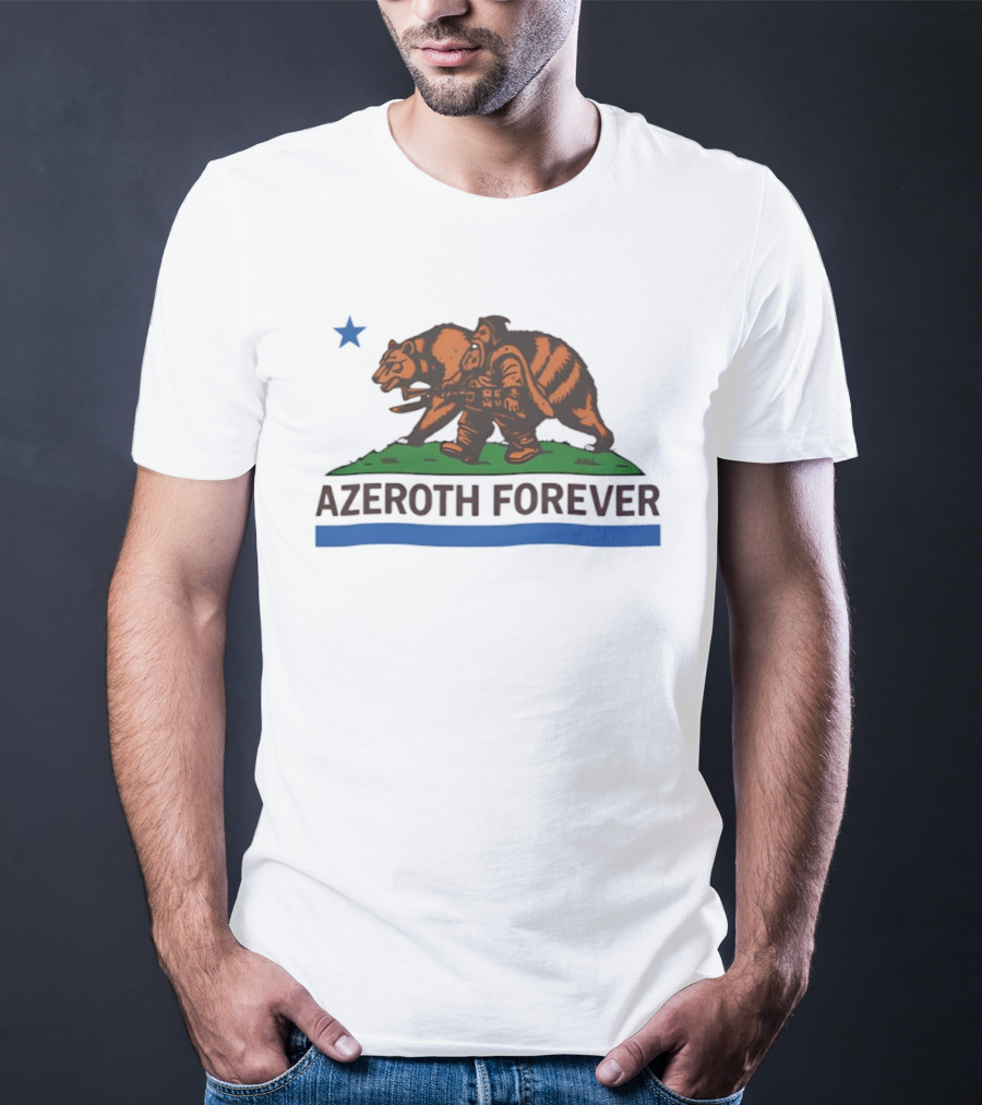Azeroth Forever Smokey Bear Parody Walking Wilderness Hero T-Shirt