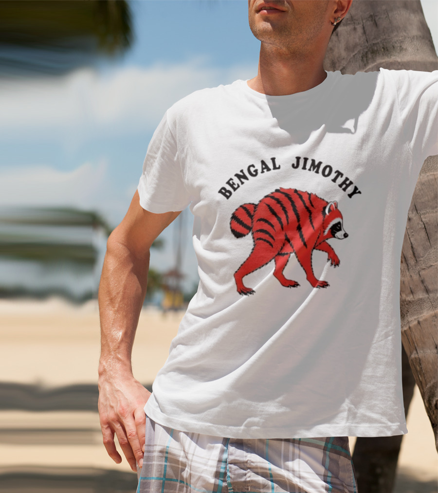 Cincinnati Bengals Bengal Jimothy Cartoon Raccoon T-Shirt