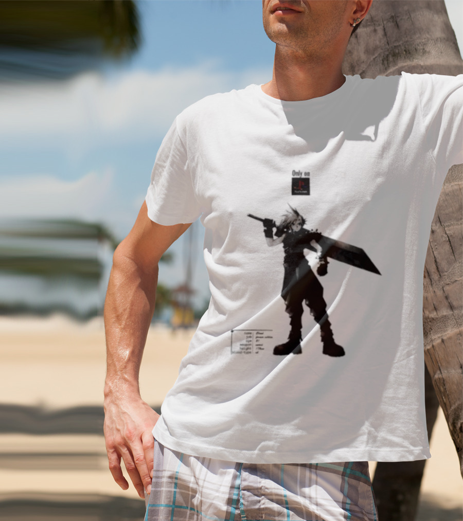 Cloud Strife Final Fantasy VII PlayStation T-Shirt