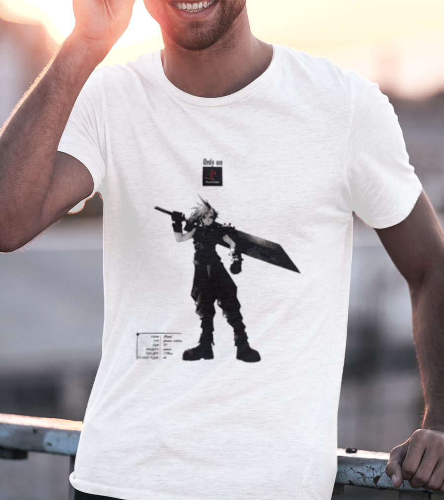 Cloud Strife Final Fantasy VII PlayStation T-Shirt