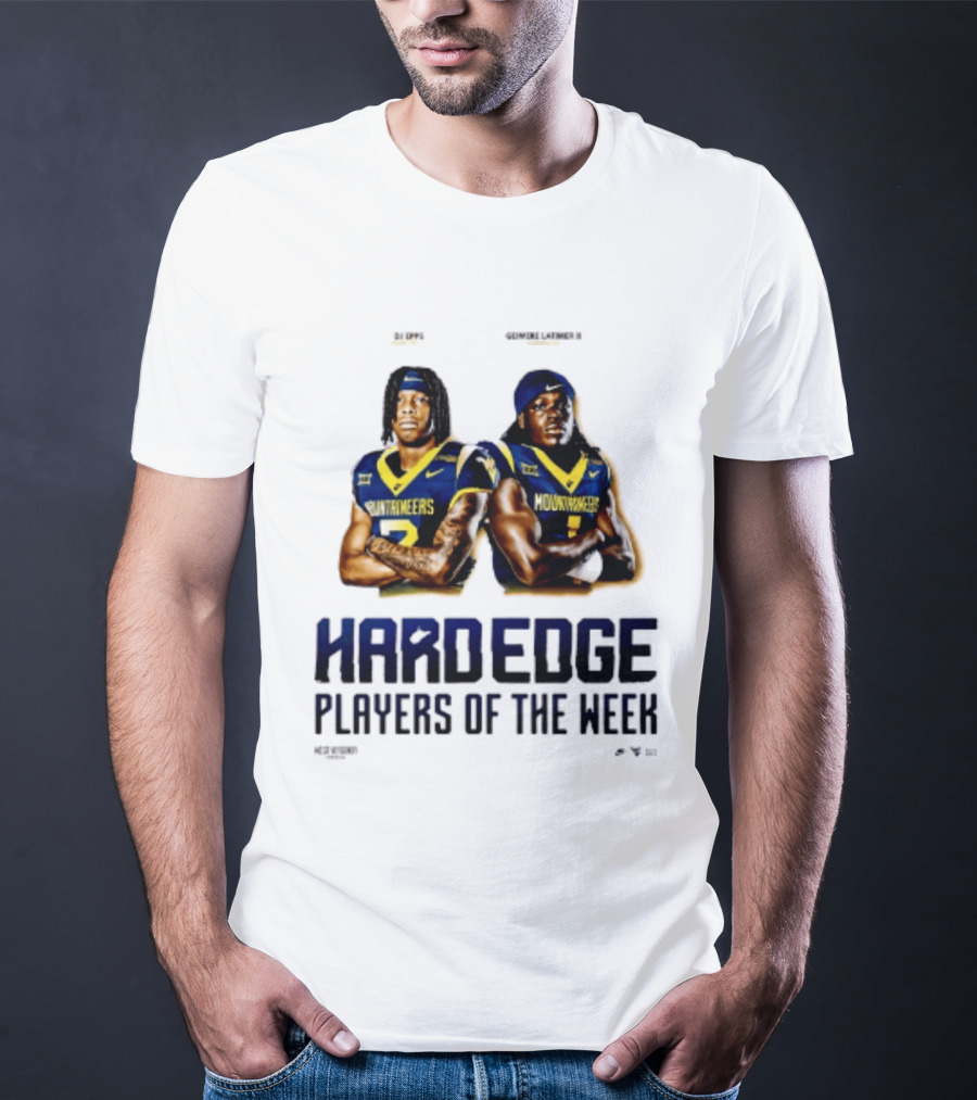 DJ Epps Geimere Latimer II West Virginia Mountaineers Hardedge Players Of The Week T-Shirt