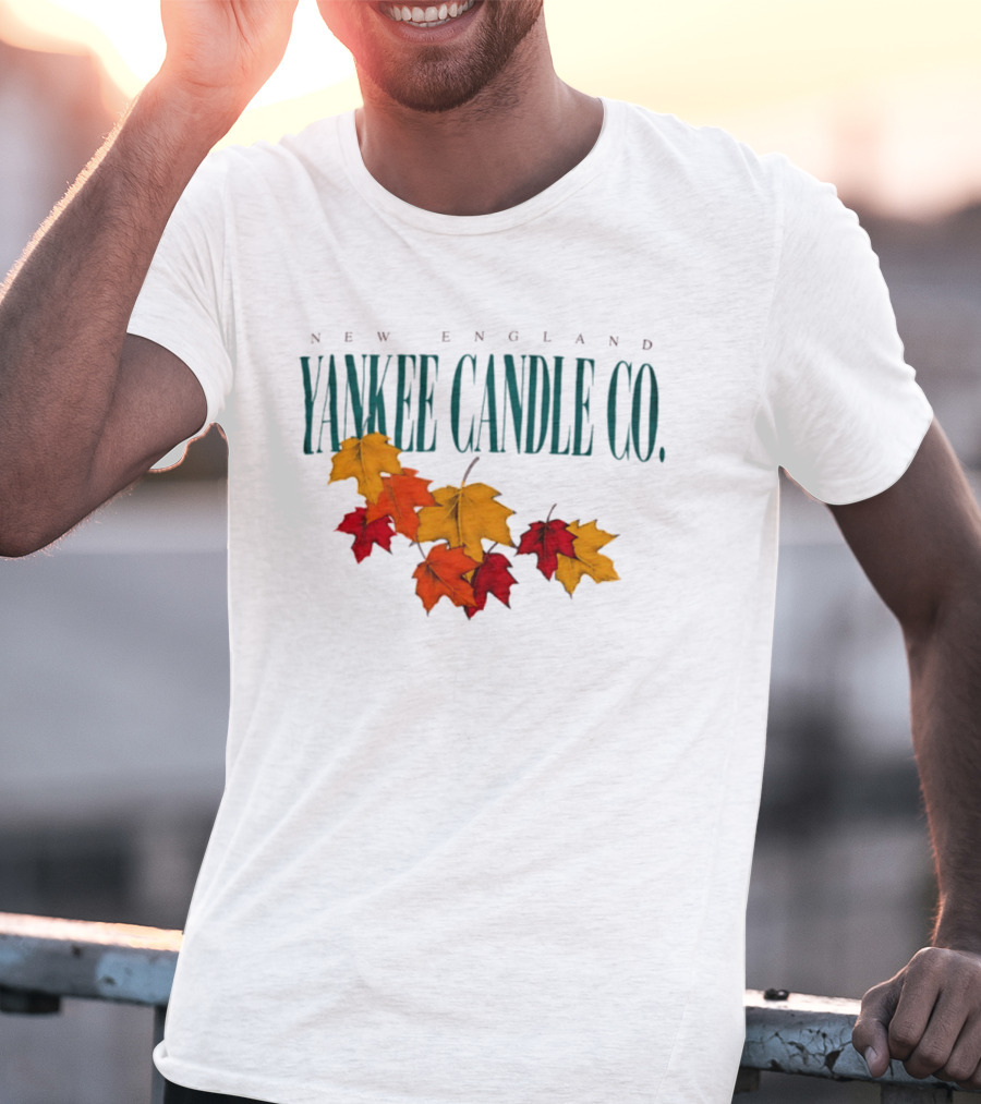 New England Yankee Candle Co Fall Leaves Autumn T-Shirt