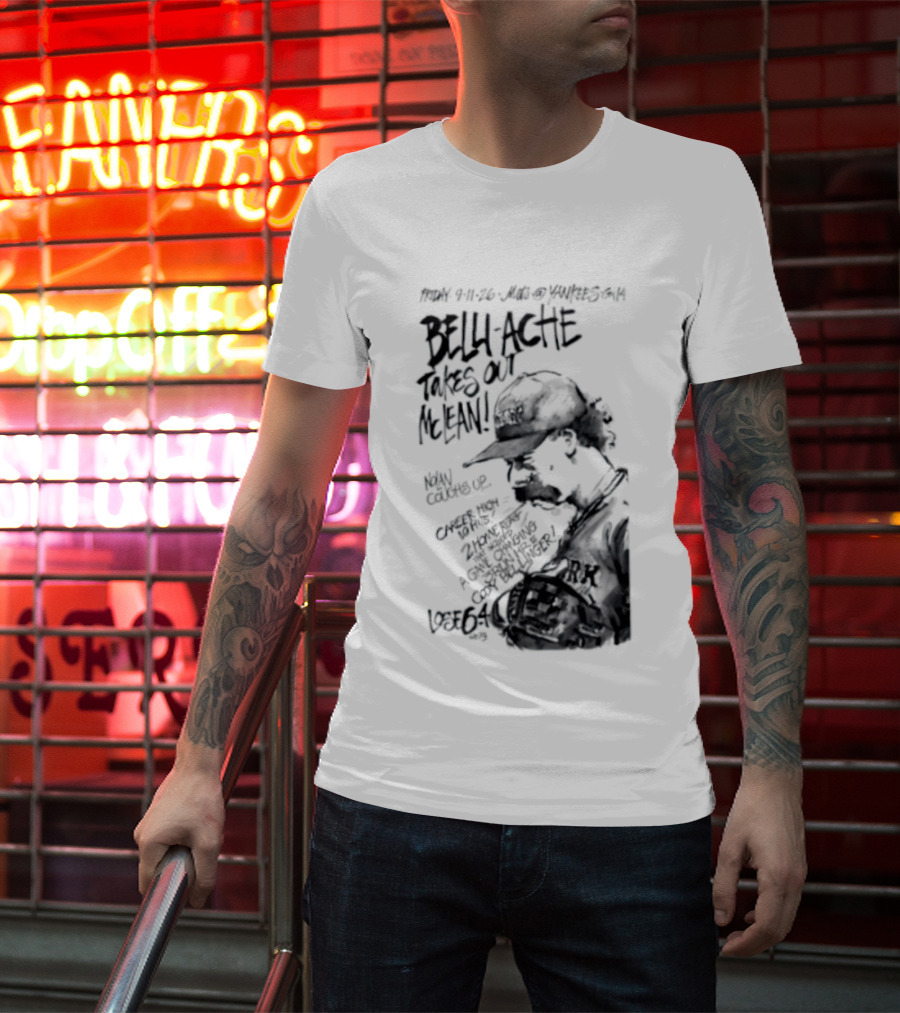 Belly Ache Takes Out McLean New York Mets Baseball T-Shirt