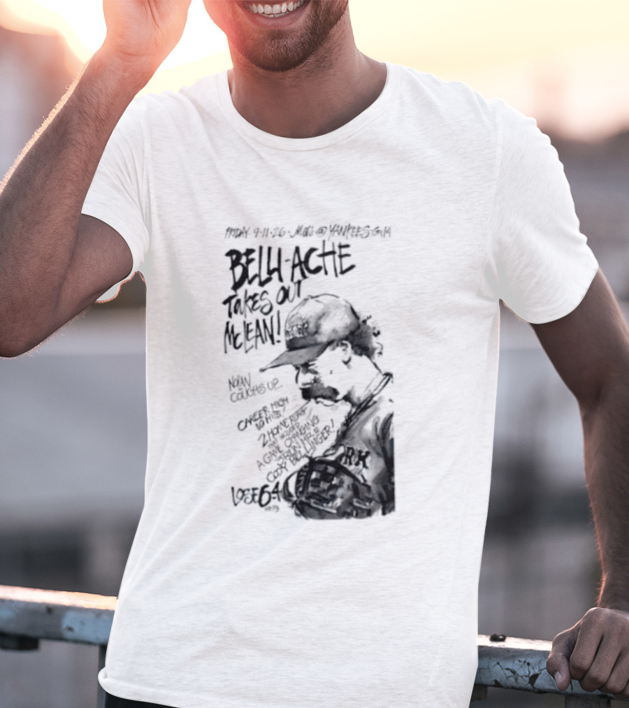 Belly Ache Takes Out McLean New York Mets Baseball T-Shirt