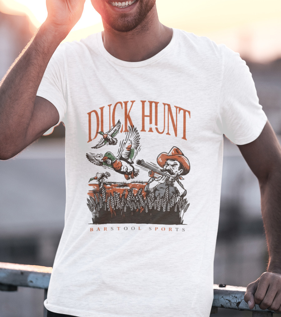 Duck Hunt Cowboy Oklahoma Cowboys Oregon Ducks Barstool Sports T-Shirt