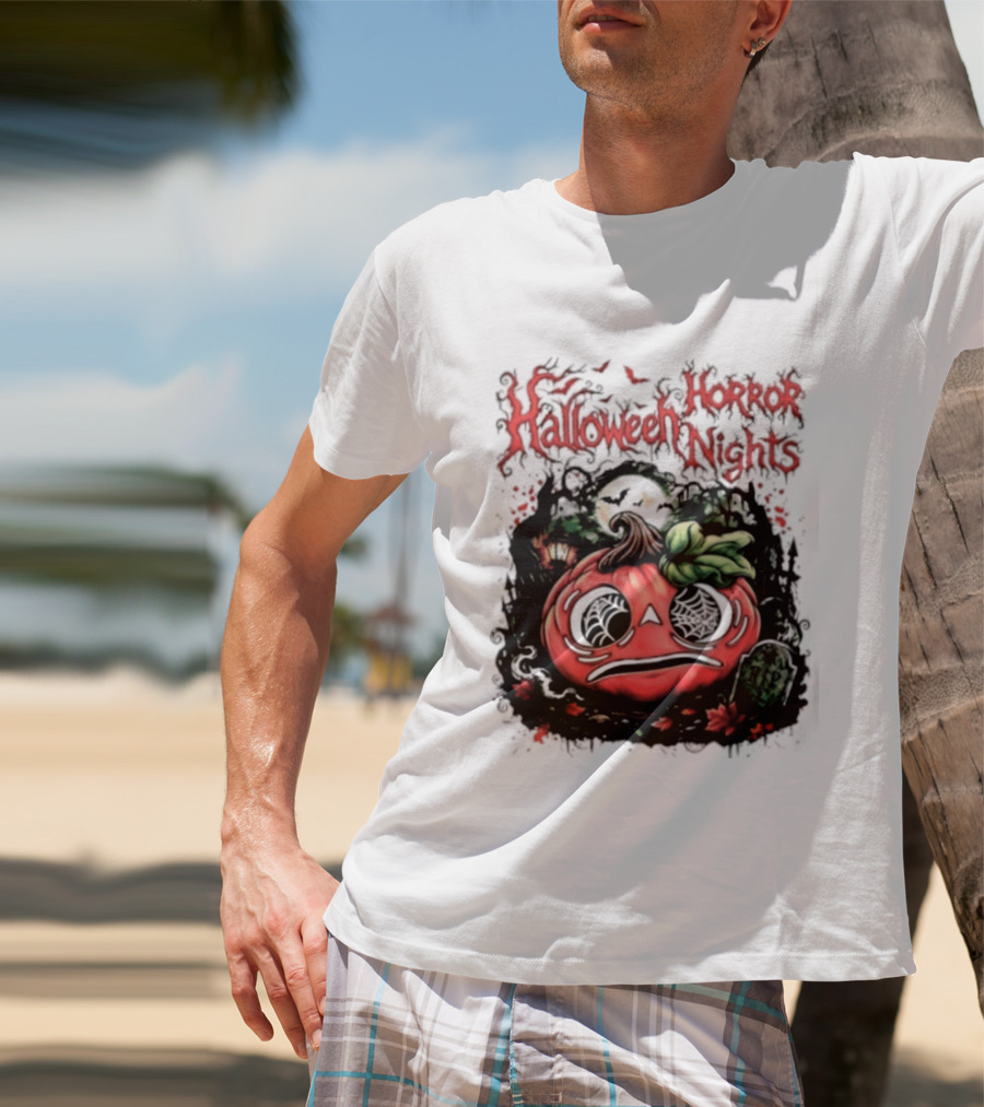 Halloween Horror Nights Pumpkin RIP Spooky T-Shirt